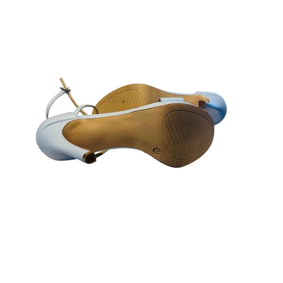 Michael by Michael Shannon ankle strap heels Angelica Platform Sandal 8.5 Blue - Picture 7 of 8